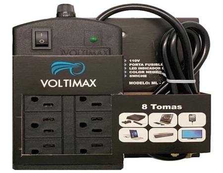 EXTENSION NEGRA 5 MTS ENCAUCHETADA 8 TERMINALES